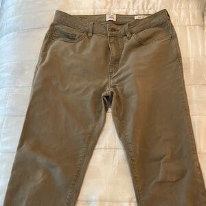 Flint and Tinder 365 Chino Pants Mens 33 Military Olive Slim Fit Stretch